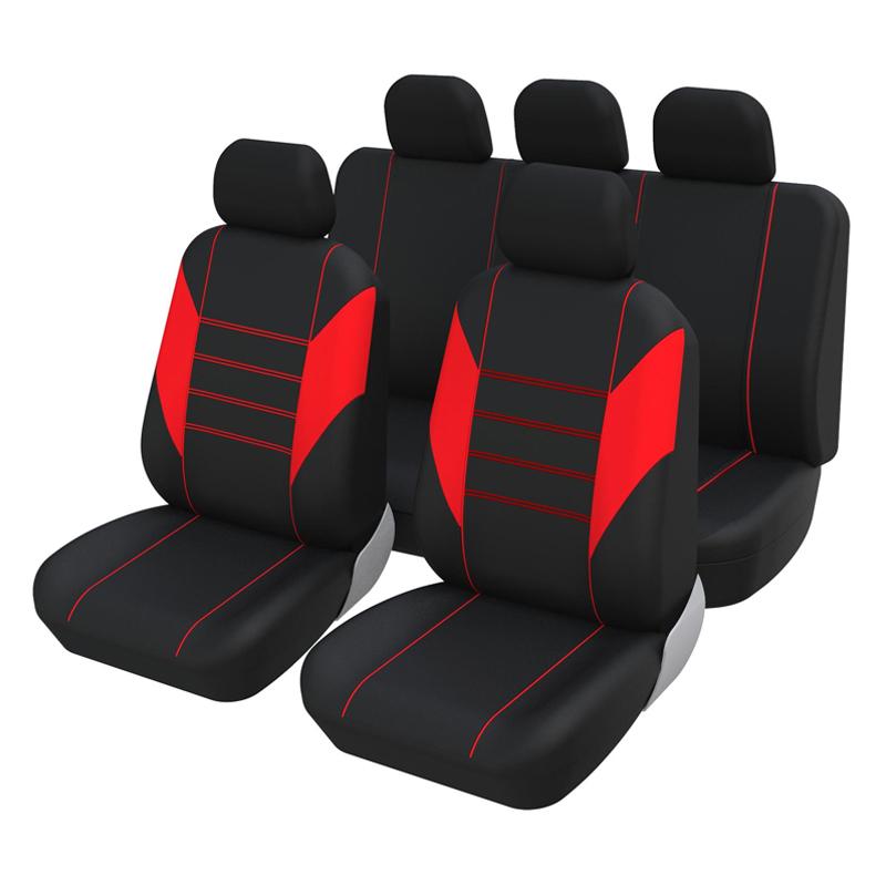 Cheap Full set of red seat covers, car seat protection covers, suitable