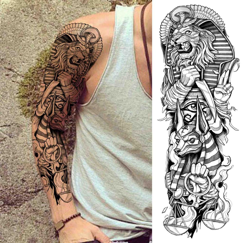 Grandi Tatuaggi Temporanei A Maniche Piene Leone Per Uomo Donne Orologio Nero Soldato Tatuaggio Manica Falso Corpo Fiorito Braccio Tatoos Acquista In Modo Economico — Spedizione Gratuita, Recensioni Reali Con Foto — Joom 1024_x_1024_jpg