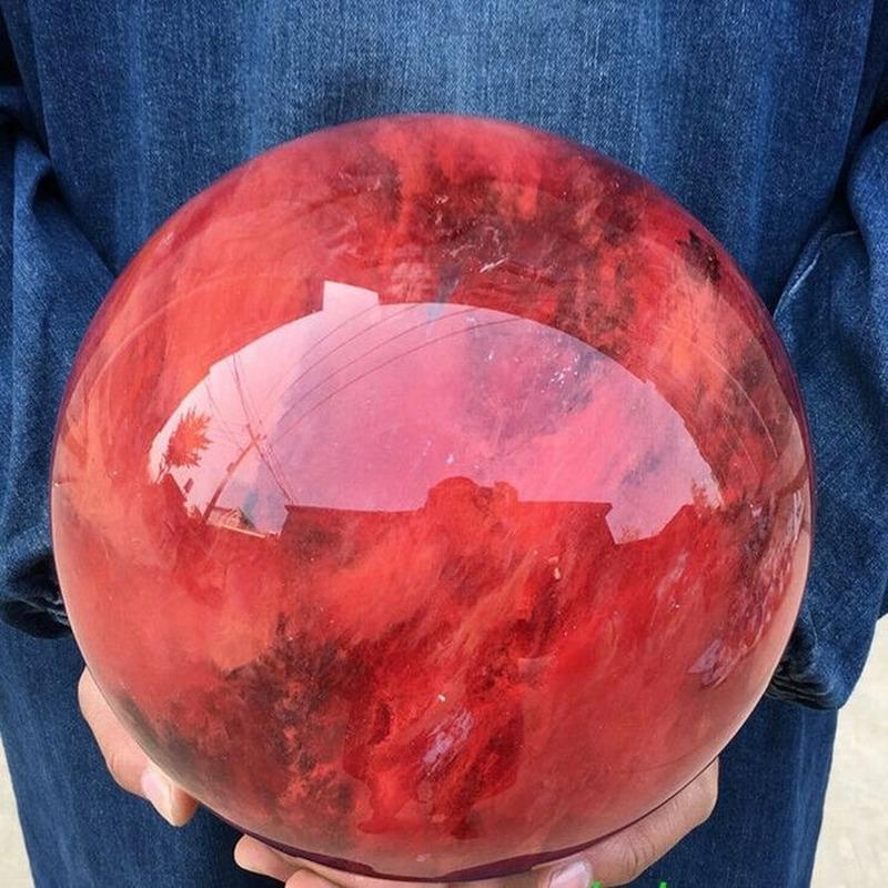 Buy 1000g/700g/250g Red Melting Stone Quartz Sphere Crystal Ball Reiki