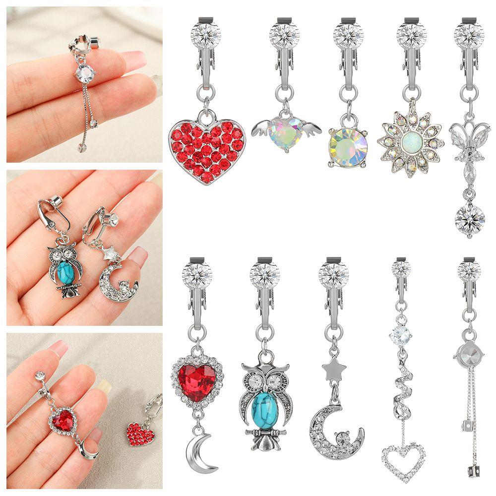Buy Clip Navel Rings Faux Piercing Body Jewelry Navel Clip on Belly Button Rings Fake Belly