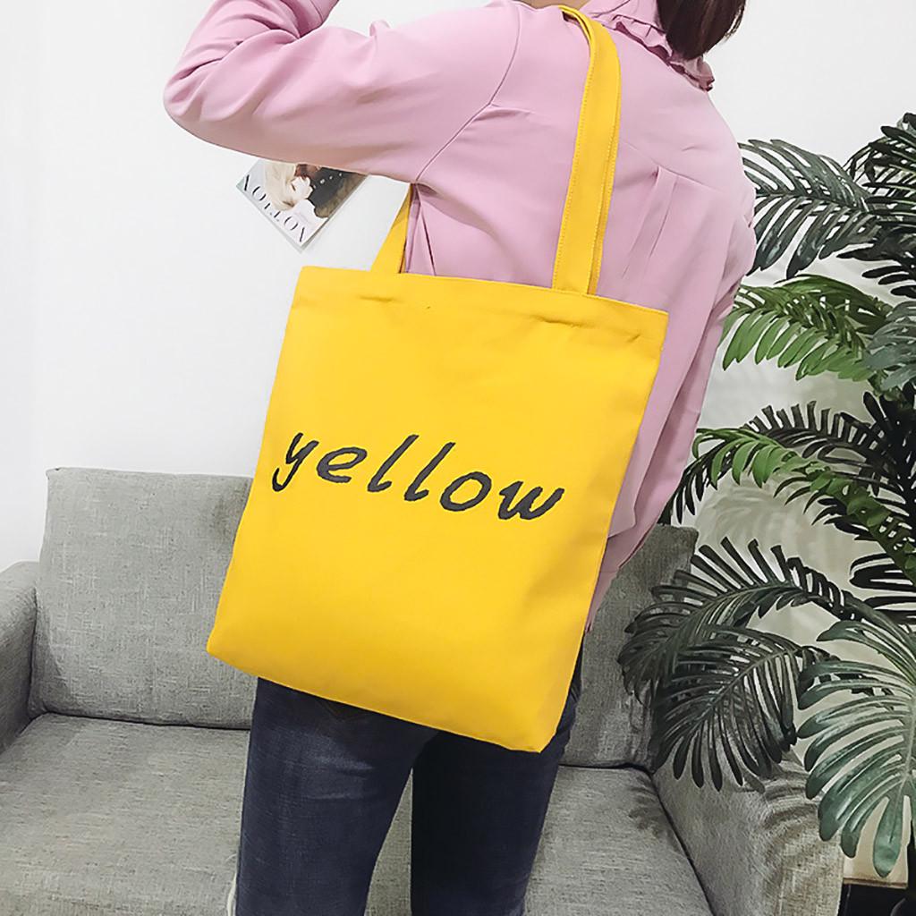Cheap Women Fashion One Shoulder Canvas Bag Student Casual Handbag Bag