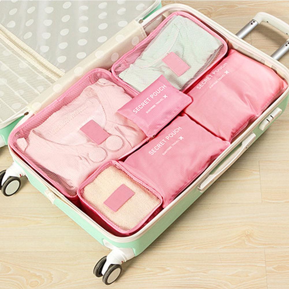 Buy Travel Waterproof Nylon Zipper Mesh storage Bag Set For Clothes