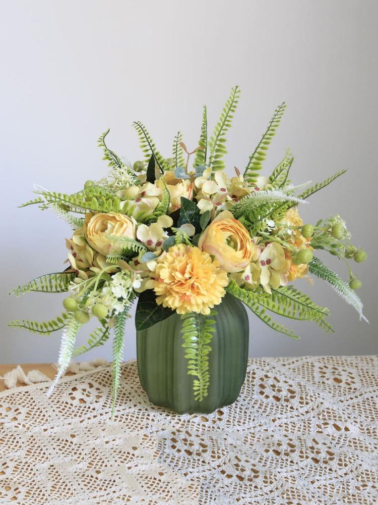 Cheap 4 Bunches Artificial Flowers Fake Peony Silk Hydrangea Carnations