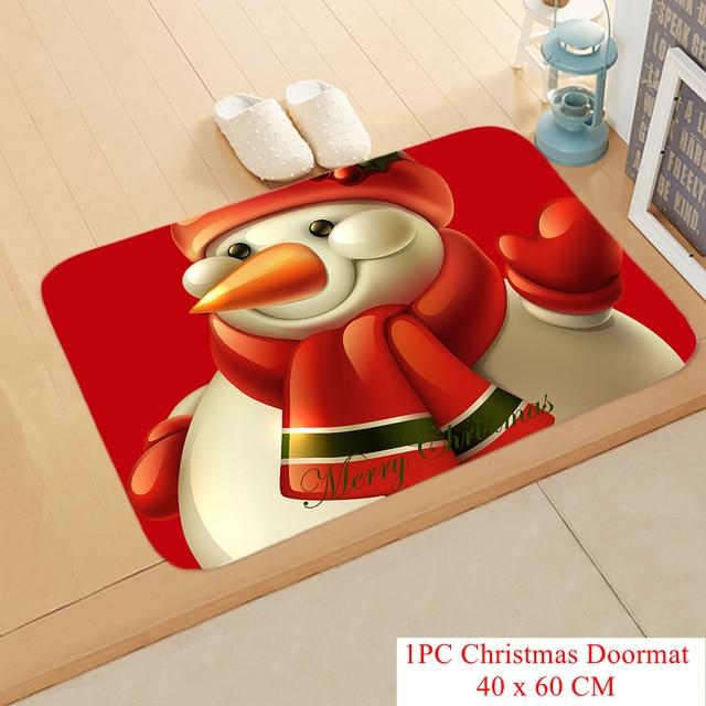 Cheap Christmas Doormat Kitchen Mat Santa Claus NonSlip Rug Christmas