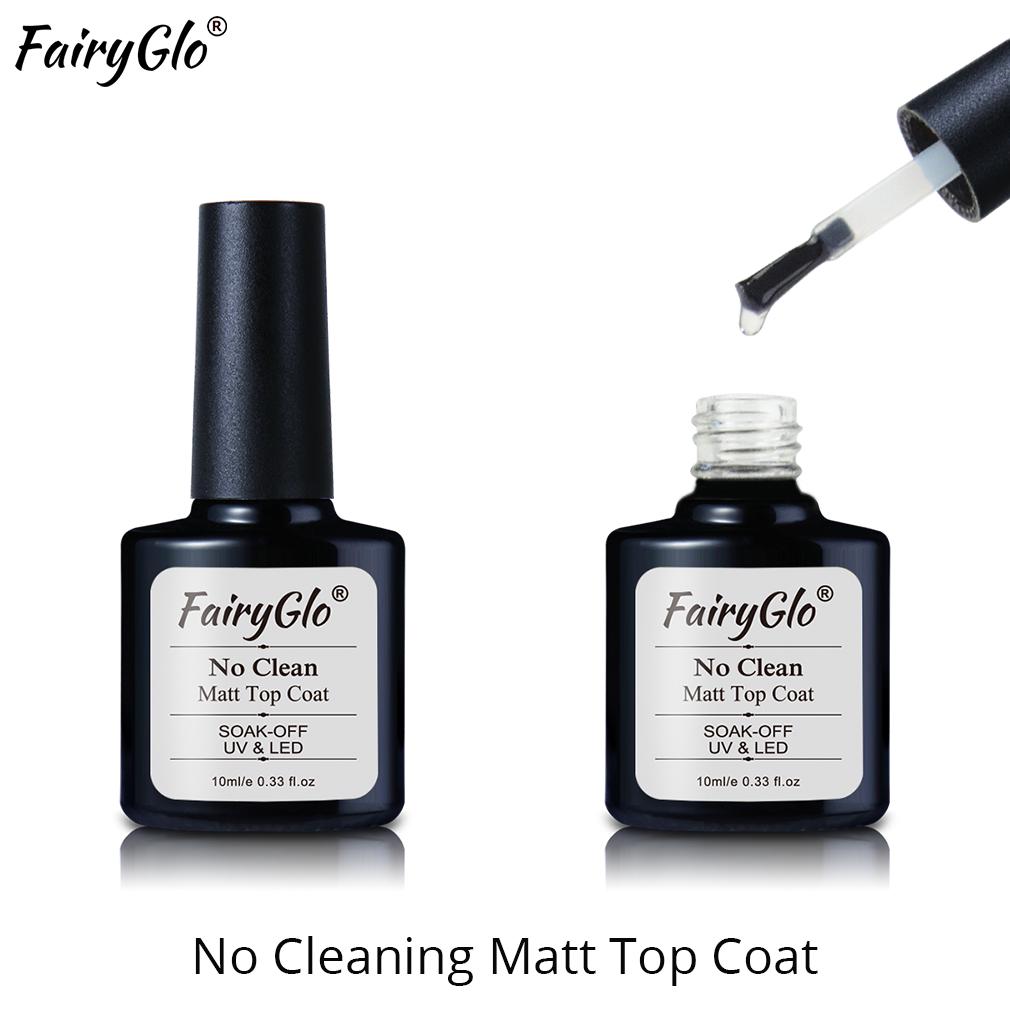 Buy FairyGlo 10ML No Clean Matt Top Coat Nail Gel Polish Long Lasting