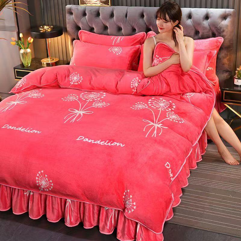 Cheap King Size/Queen Size/Twin Size Sheet Quilt Cover Pillowcase Four