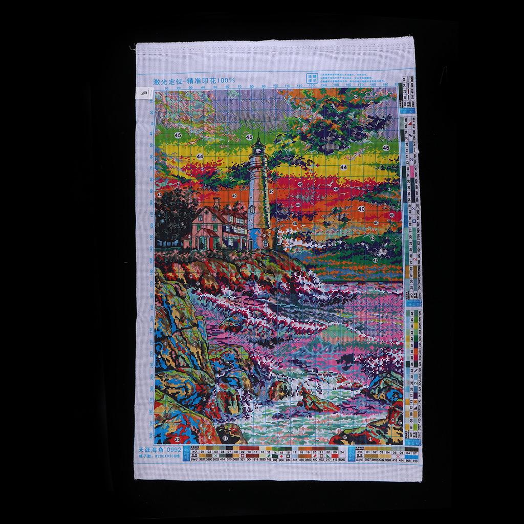 Buy Stamped Cross Stitch Kit 11CT Embroidery Cloth Needlework Kits for