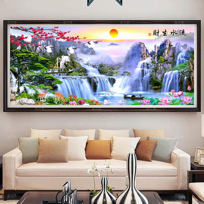 Cheap 5D Diamond Painting Full Diamond DIY Living Room Landscape Home