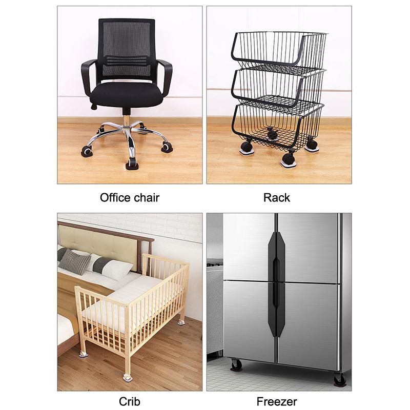 5Pcs Office Chair Wheel Stopper Furniture Caster Cups Hardwood Floor