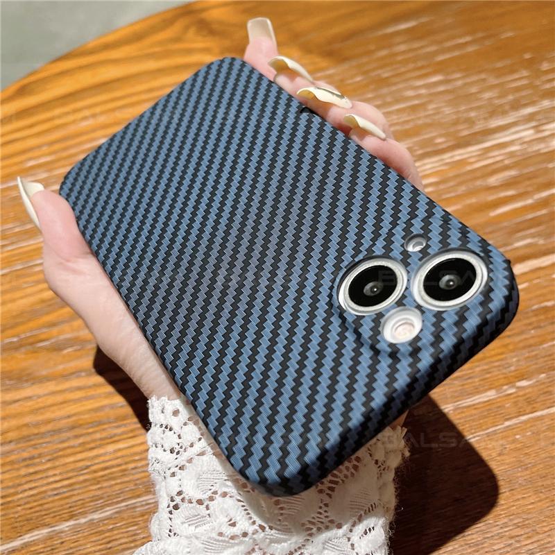 Buy Luxury Ultra Thin Carbon Fiber Texture Matte Case for IPhone 14 13 11 12 Pro Max Mini XR X