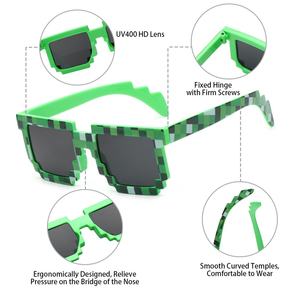 Cheap Toys for Children Pixel Mosaic Sunglasses Favors Gamer Robot