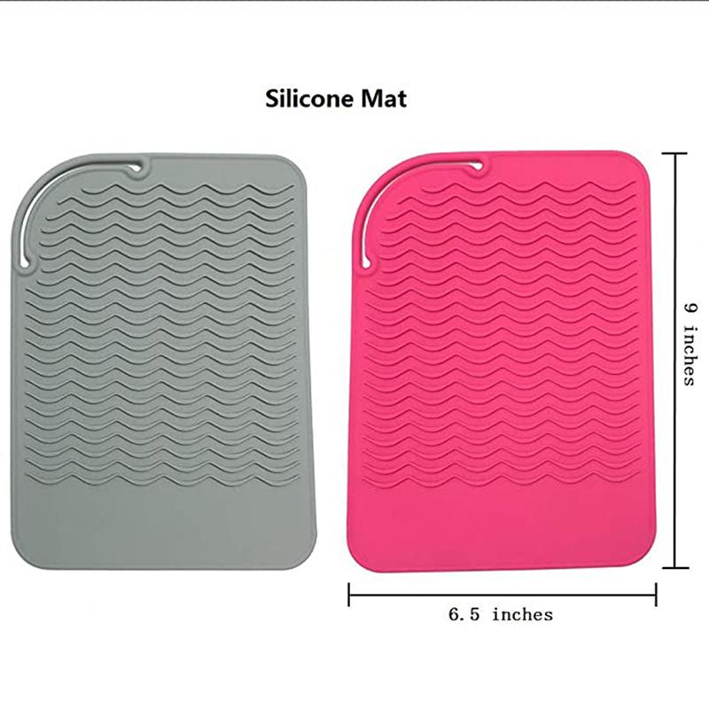 Buy Silicone Heat Resistant Mat For Hair Straightener Flat Iron Curling Iron Tools at affordable