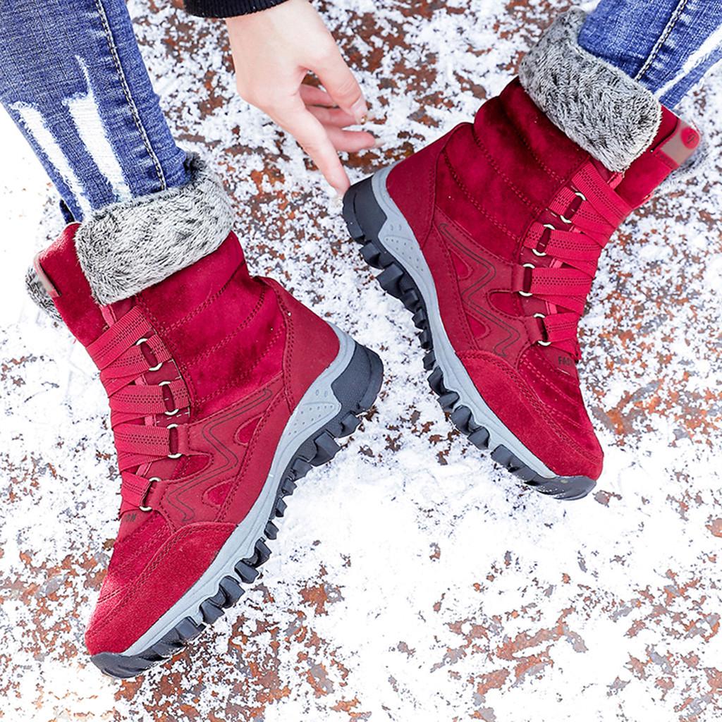 Buy Gogo Women's Winter Thermal Villi Antiskid High Top Boots at