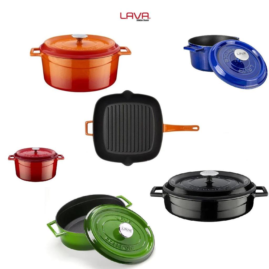 Cheap Lava Real Casting Cookware Casting Grill Pan MultiPurpose