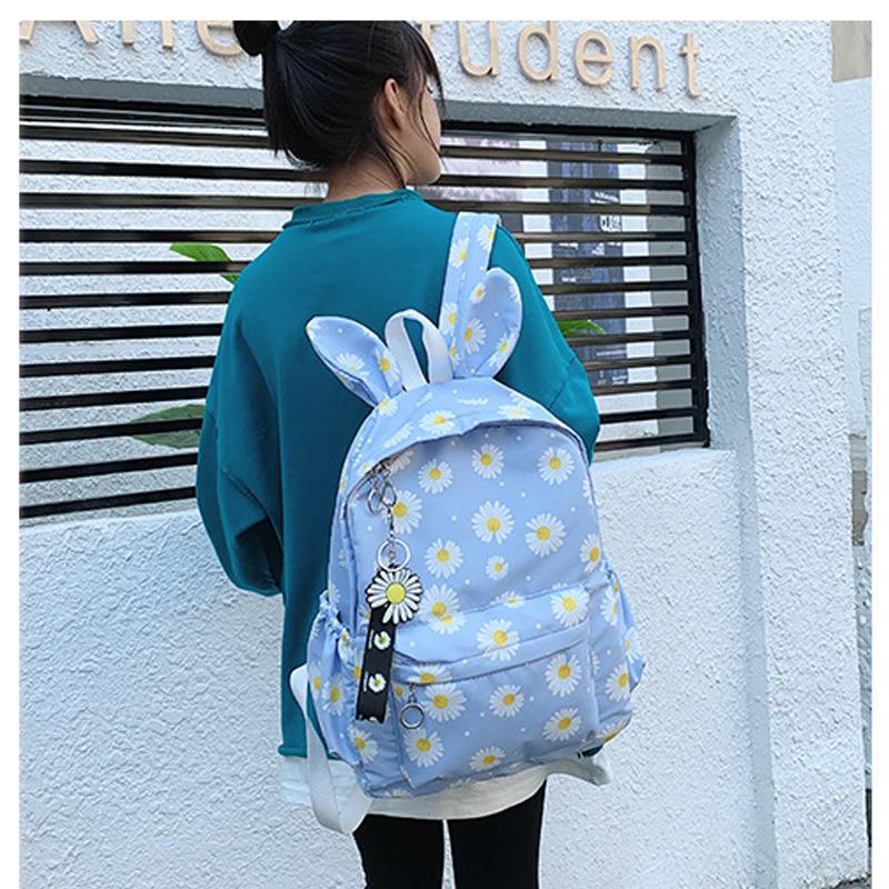 Teen Girls Schule Taschen Rucksack Frauen Nylon Soft Fashion Printing