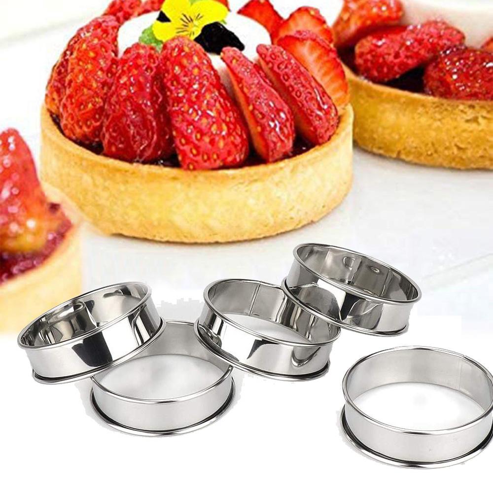 Cheap Durable Double Rolled Bread Kitchen DIY Metal Tart Ring Cake Mold