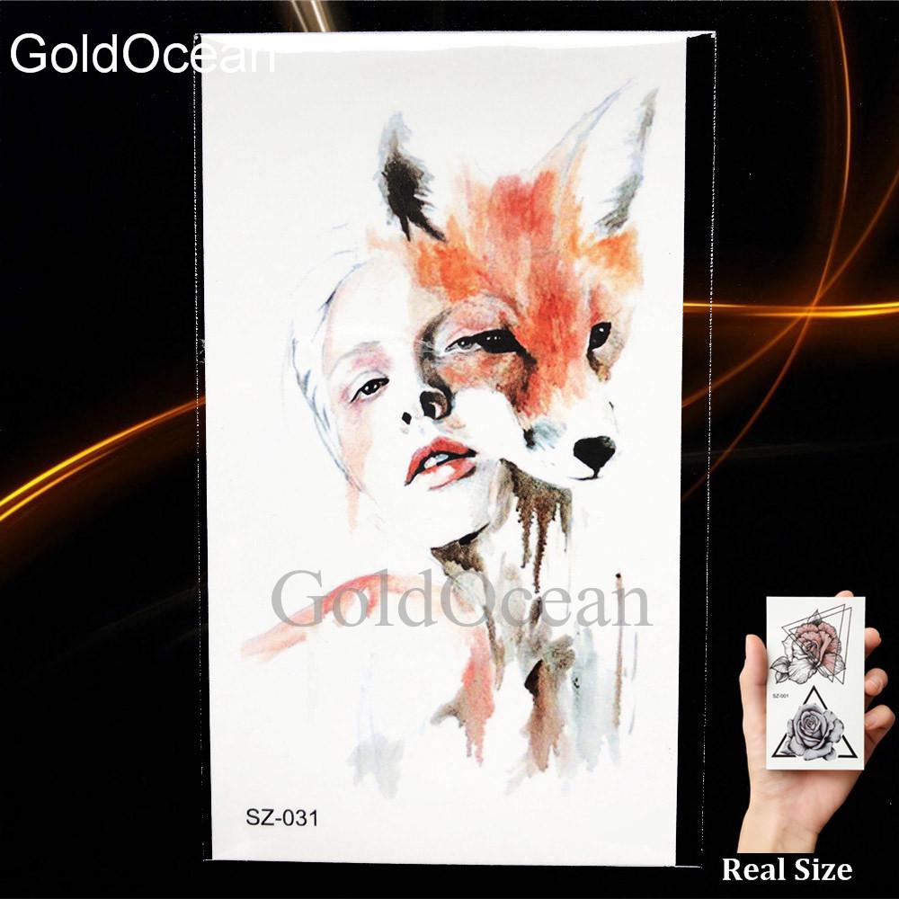 Koupit 1Pc Watercolor Fox Temporary Tattoo Arm Art Sticker Neck Geometric Flower Fake Small Za Dobrou Cenu — Doprava Zdarma, Skutečné Recenze S Fotkami — Joom 1000_x_1000_jpg