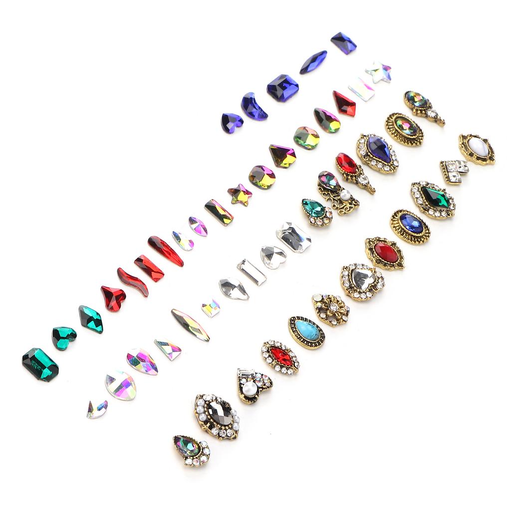 Buy 24 Grids Nail Art Rhinestones DIY Nail Art Decoration Nail Art