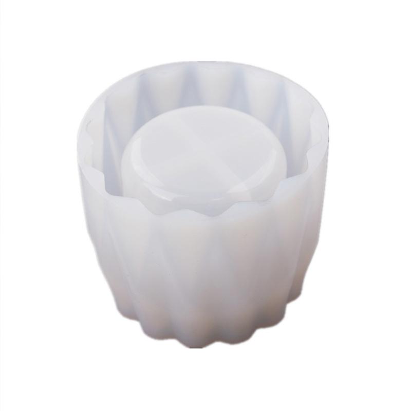 Buy Storage Tank Mirror Epoxy Resin Mold Makeup Brush Pen Holder Vase