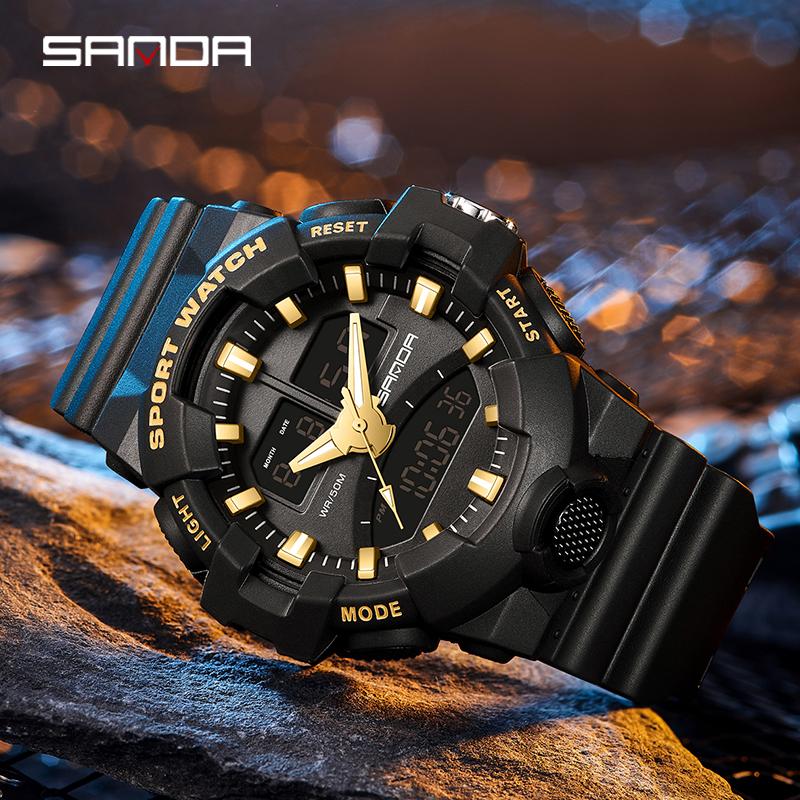 Buy SANDA Sports Men's Watches Luxury Military Quartz Electronic