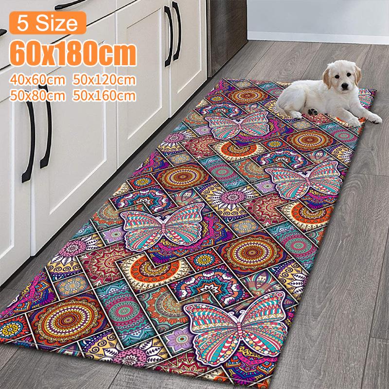 Nonslip Absorbent Water Floor Mats Bathroom Area Rug Carpet Butterfly
