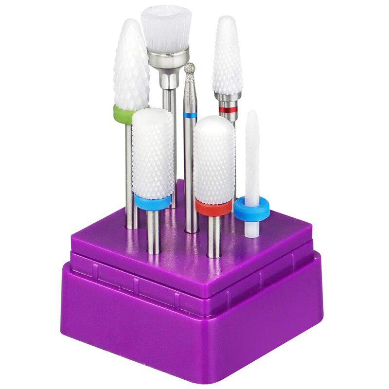 Buy 7Pcs Ceramic Nail Drill Bits Set 3/32" Diamond Carbide Nail Drill