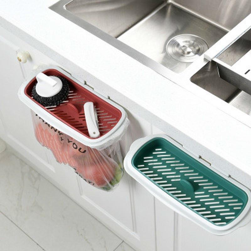 Buy Cupboard Door Hanging Storage Racks Kitchen Accessories Garbage Bag