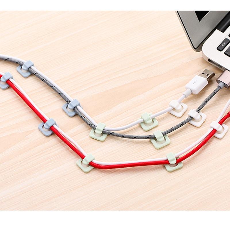 Buy 18Pcs Cable Cord Wire Line Clips Fixer Fastener Tidy Holder Wall