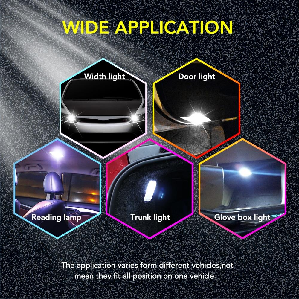 Cheap 10pcs T10 W5W WY5W COB LED Car Wedge Parking Light Turn Side