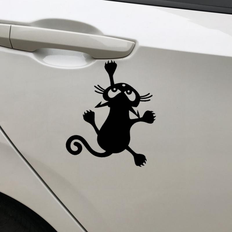 Buy Funny Cat Climbing Car Sticker Cartoon Animal Vinyl Car Decal for