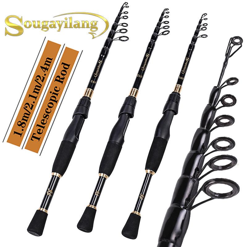 Buy Telescopic Fishing Rod 1.82.4M 99Carbon Fiber Lure Fishing Pole