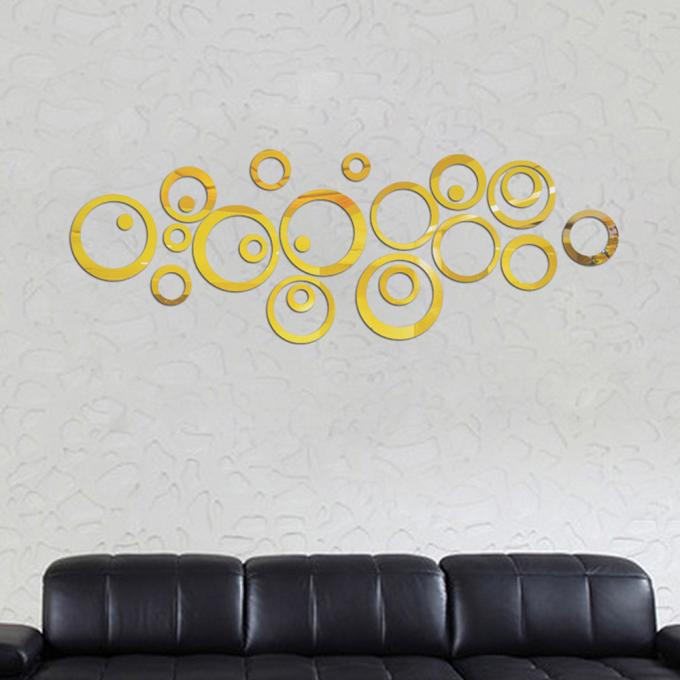 Buy 1PC Vinyl Art Wall Sticker Home Decor Circles Mirror Style