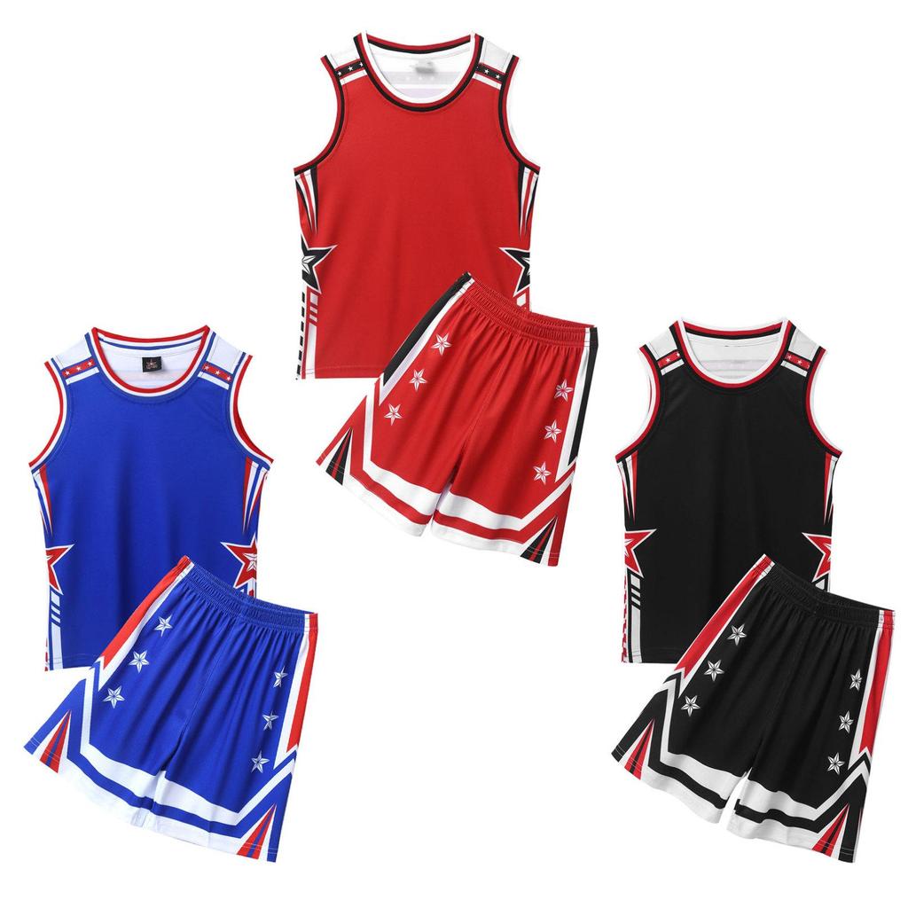 Cheap Kids Boy Girl Basketball Sport Suit Athletic Jerseys Tank Top