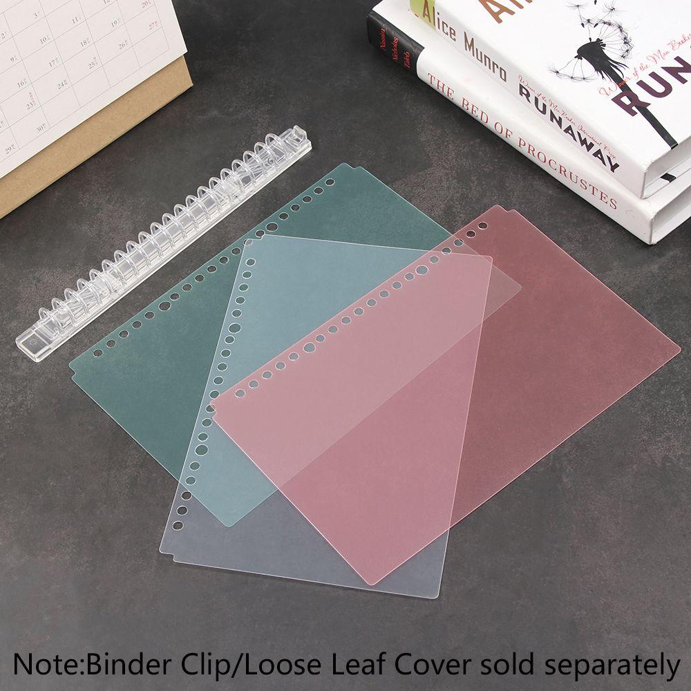 Buy Clear Plastic File Folder 20/26Hole Looseleaf Cover Ring Binder