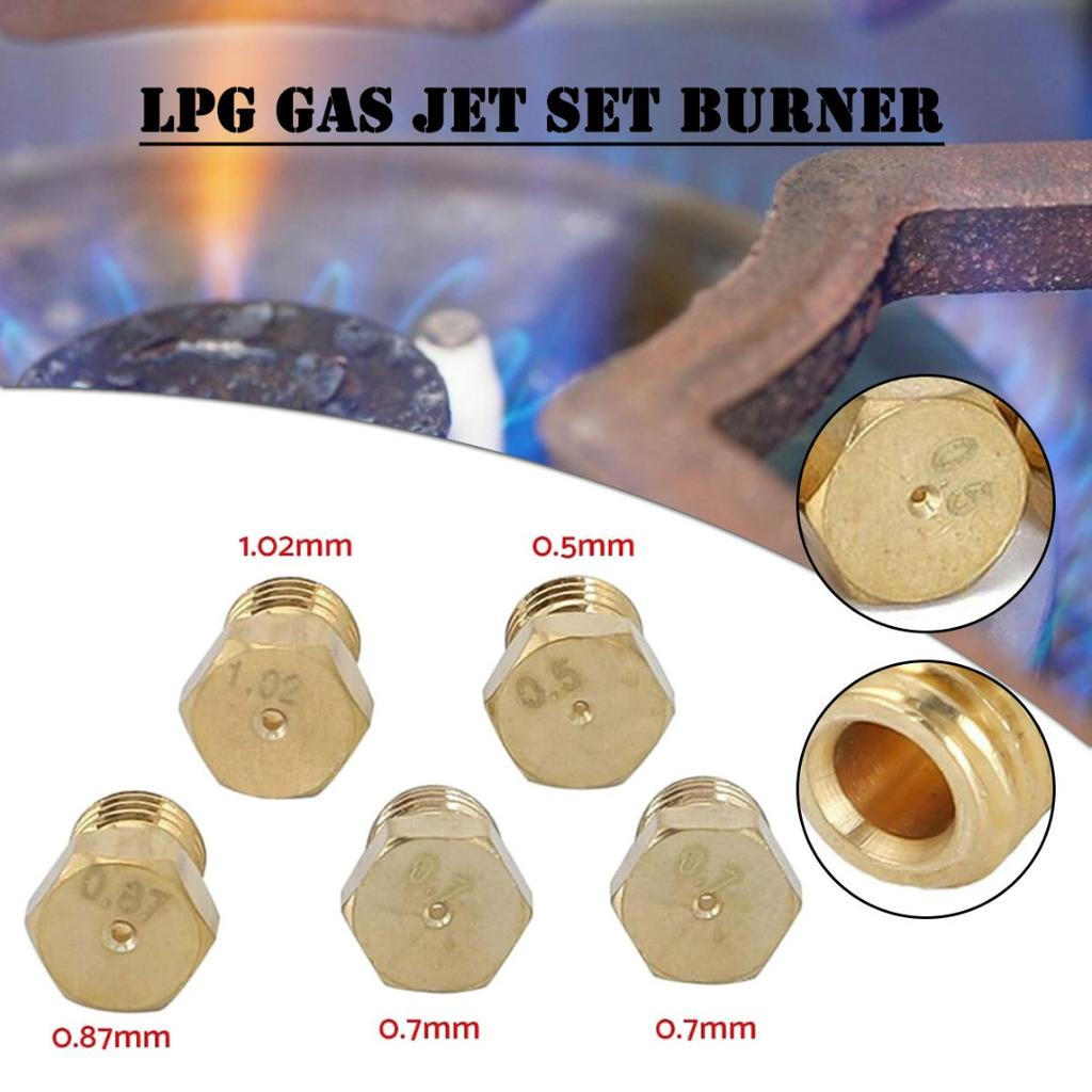 Cheap aidier 5pcs LPG Gas Jet Set Burner Gas Hob LPG Conversion Kit