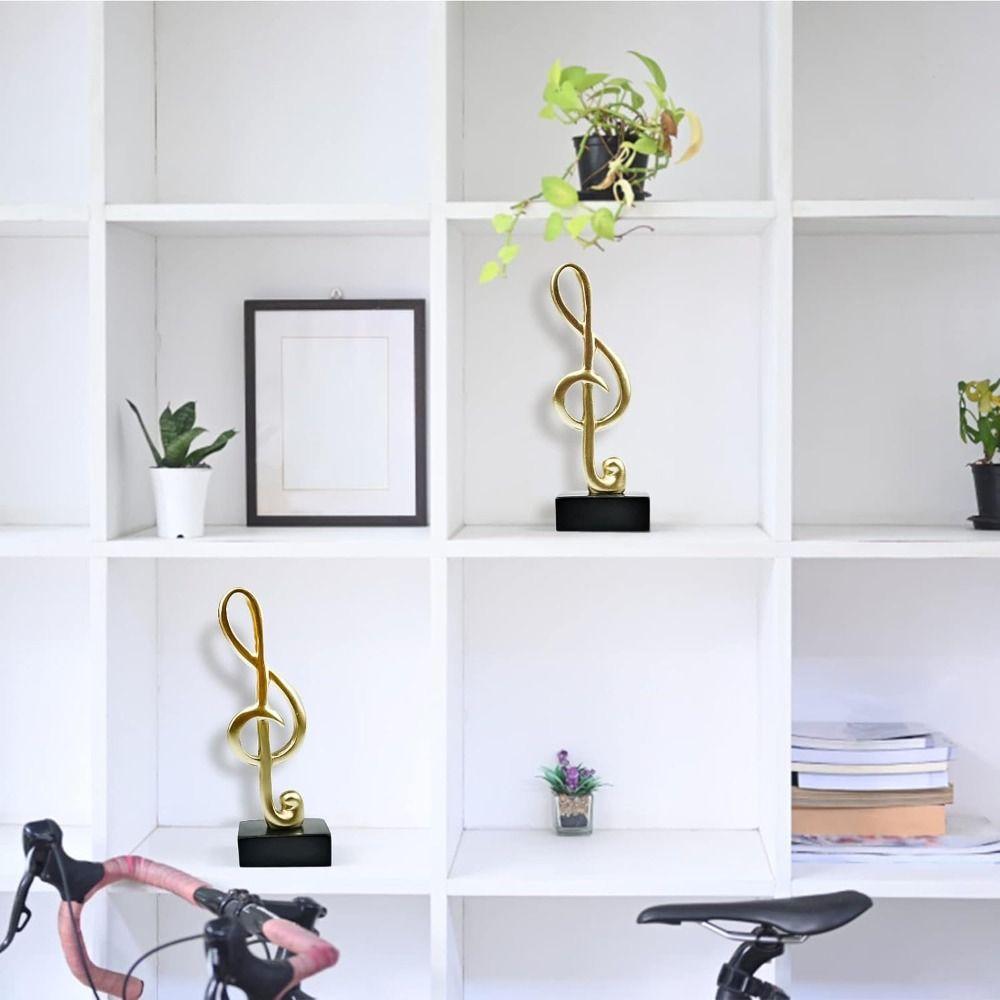 Resin Musiccal Note Statues Golden Gold Note Model Decoration Music