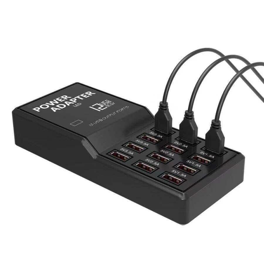 Multi 12 Port Usb Charging Station Hub Desktop Wall Cell Phone Charger Organizer Buy At A Low Prices On Joom E Commerce Platform