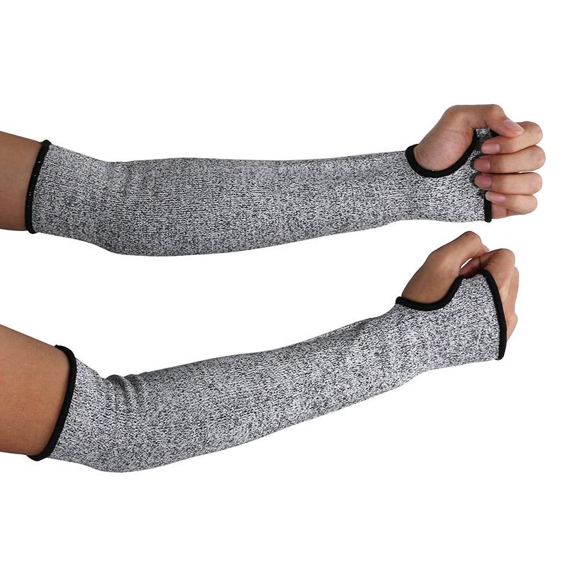 Mangas de Trabajo 36cm Anticorte Protección Nivel 5, Guantes de