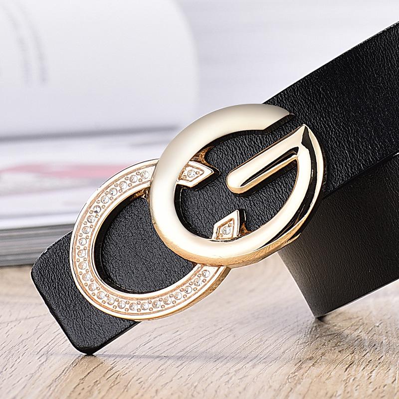 CG High Quality Luxury Belt Genuine Leather Waist Strap Top Pin Buckle