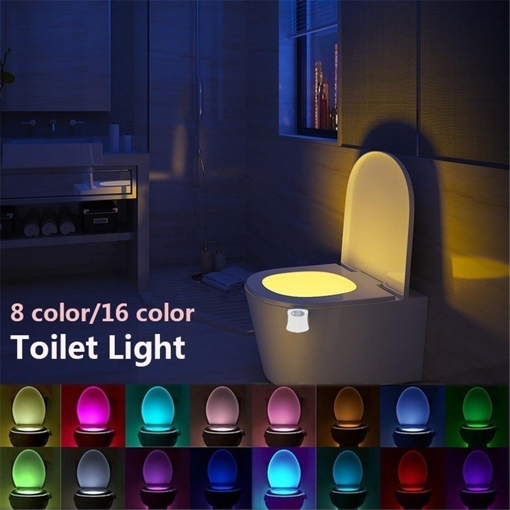 Sl 3pcs Toilet Light, Led Night Light For Bathroom Sensor Pir Detector