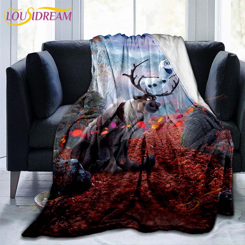 Frozen pattern throw Blanket Couch Quilt Cover Travel Bedding Outlet