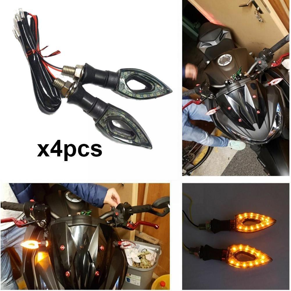 Buy Universal 12 LED Heart Motorcycle Turn Signal Light Indicators