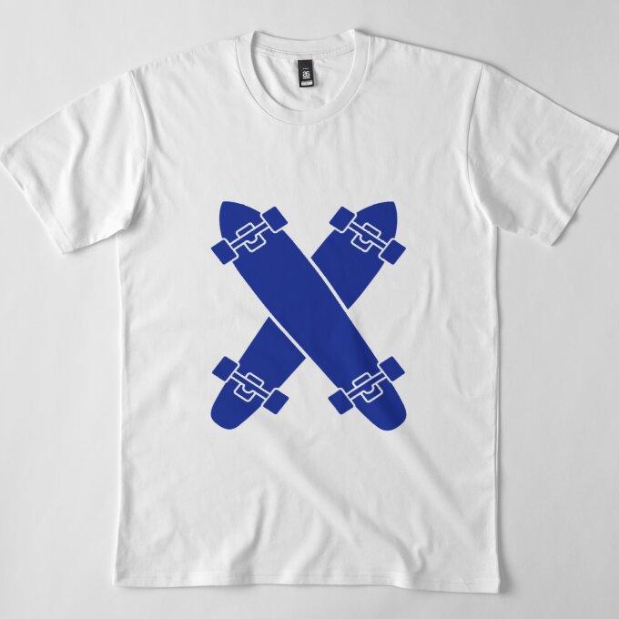 Buy Men Premium Cotton TShirt Longboard Print Tees Funny Harajuku