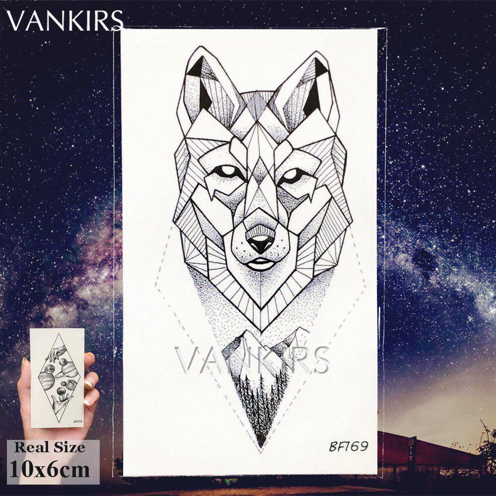 1Pc Geometric Flower Wolf Temporary Tattoo Sticker For Women Men Fake Black Geometric Body Art Tatoo Acheter À Prix Bas — Livraison Gratuite, Avis Réels Avec Des Photos — Joom 1000_x_1000_jpg