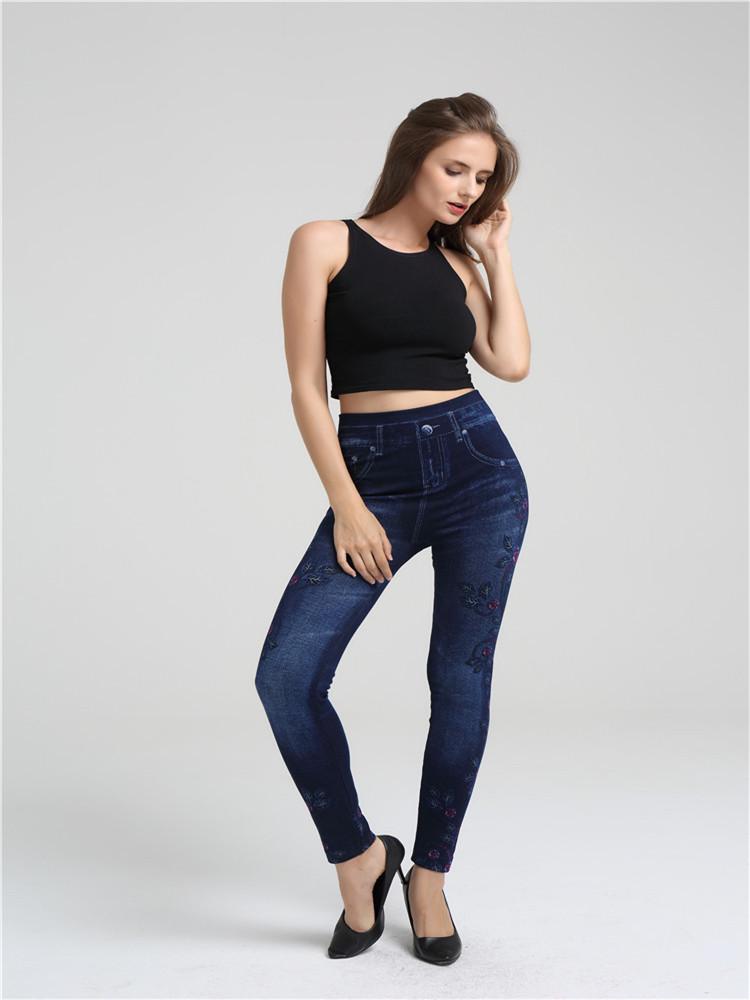 Buy S4XL Sexy Tight Cotton Faux Jeans Slim Fit Leggings Faux Denim