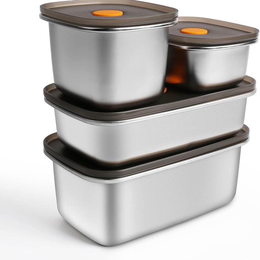 Buy Stainless Steel Food Containers Leak Proof Metal Bento Lunch Box