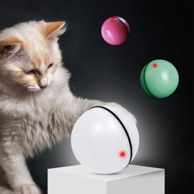 Buy Interactive Cat Toy Ball Usb Rechargeable Automatic Rotating