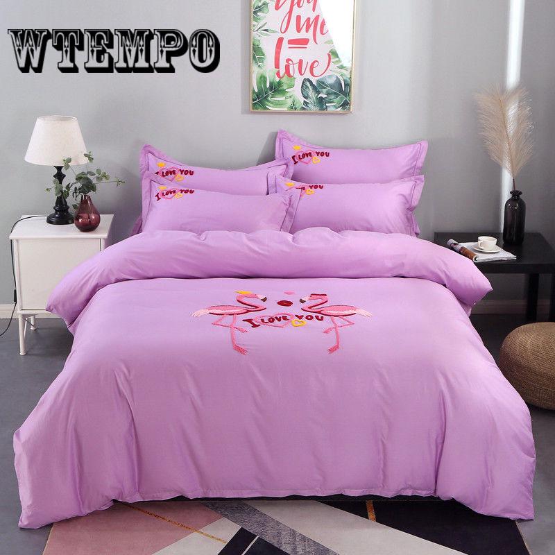 Buy Luxury Soft Microfiber Bed Set Cute Printing Duvet Cover Set