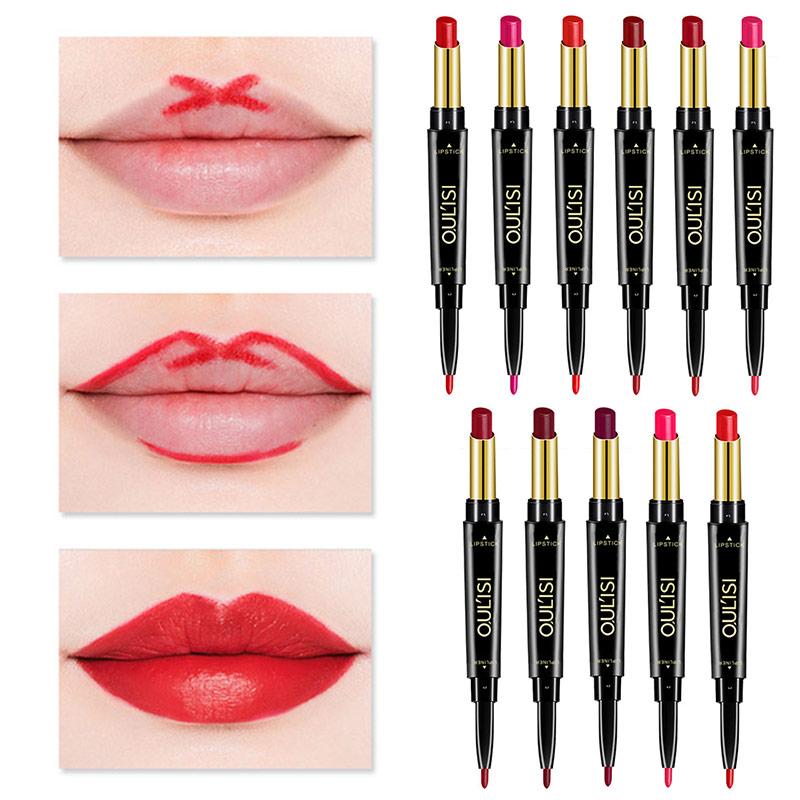 Buy 2 In 1 Matte Lip Pencil&Lipstick Lipstick Lipliner Lips Cosmetic