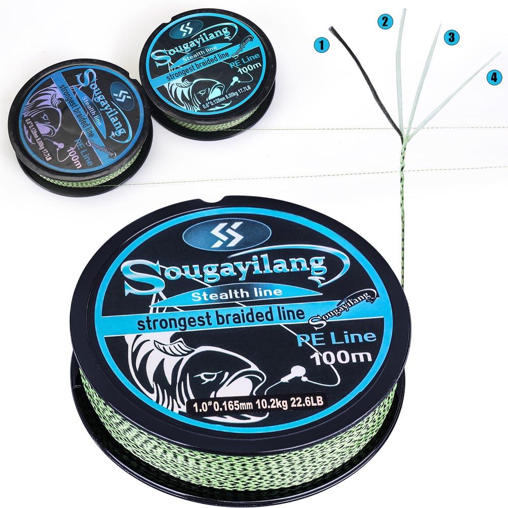 Cheap Braided Fishing Line 100M High Quality 4 Stands 12LB40LB Smooth